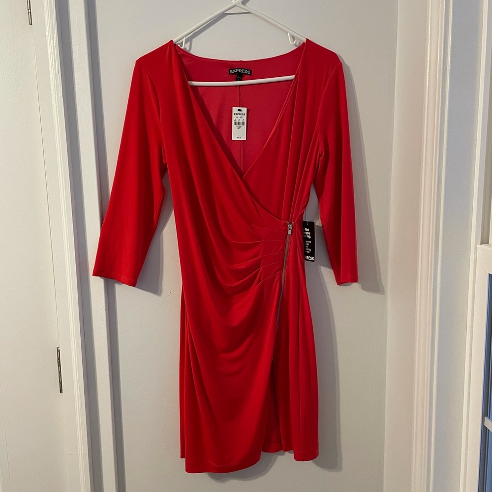 Express Orange-Red Dress - Small